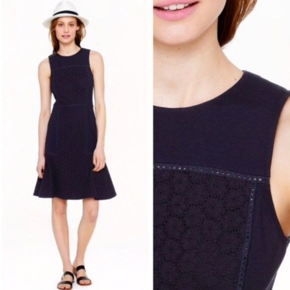 fit and flare eyelet dress